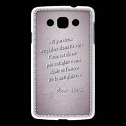 Coque LG L60 Tragédie Rose Citation Oscar Wilde