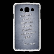 Coque LG L60 Sincérité fatale Bleu Citation Oscar Wilde
