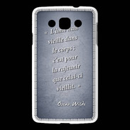 Coque LG L60 Ame nait Bleu Citation Oscar Wilde