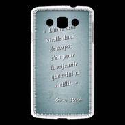 Coque LG L60 Ame nait Turquoise Citation Oscar Wilde