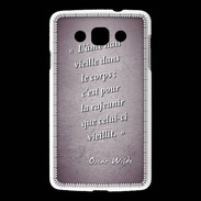 Coque LG L60 Ame nait Violet Citation Oscar Wilde