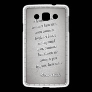 Coque LG L60 Bons heureux Gris Citation Oscar Wilde