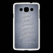 Coque LG L60 Cartes gagnantes Bleu Citation Oscar Wilde