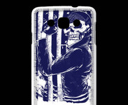 Coque LG L60 Tête de mort Biker USA