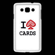 Coque LG L60 I love Cards spade