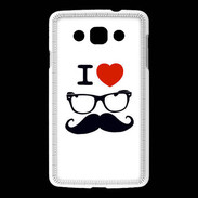 Coque LG L60 I love Lunette Moustache