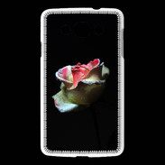 Coque LG L60 Belle rose sur fond noir PR