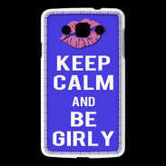 Coque LG L60 Keep Calm Girly Bleu