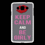 Coque LG L60 Keep Calm Girl Gris
