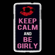 Coque LG L60 Keep Calm Girly Noir