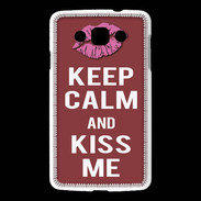 Coque LG L60 Keep Calm Kiss me Brique