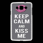 Coque LG L60 Keep Calm Kiss me Gris