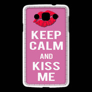 Coque LG L60 Keep Calm Kiss me Rose