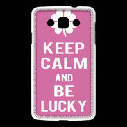 Coque LG L60 Keep Calm Be Lucky Rose