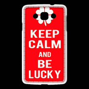 Coque LG L60 Keep Calm Be Lucky Rouge