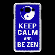 Coque LG L60 Keep Calm Be Zen Bleu