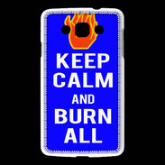 Coque LG L60 Keep Calm Burn Bleu
