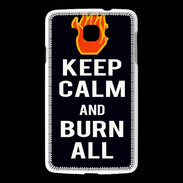 Coque LG L60 Keep Calm Burn Noir