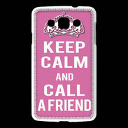 Coque LG L60 Keep Calm Call Rose
