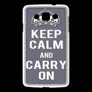 Coque LG L60 Keep Calm Carry on Gris