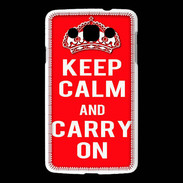 Coque LG L60 Keep Calm Carry on Rouge