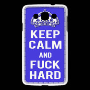 Coque LG L60 Keep Calm Fuck hard bleu