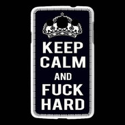 Coque LG L60 Keep Calm Fuck hard Noir