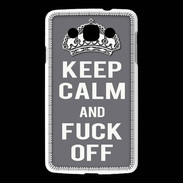 Coque LG L60 Keep Calm Fuck Off Gris