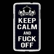 Coque LG L60 Keep Callm Fuck Off Noir