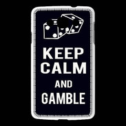 Coque LG L60 Keep Calm Gamble Noir