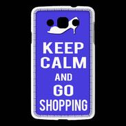 Coque LG L60 Keep Calm Go Shopping Bleu