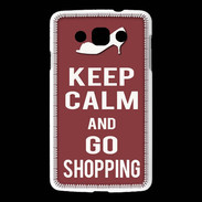 Coque LG L60 Keep Calm Go Shopping Brique