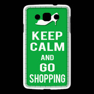 Coque LG L60 Keep Calm Go Shopping Vert