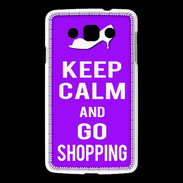 Coque LG L60 Keep Calm Go Shopping Violet