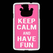 Coque LG L60 Keep Calm Have fun Rose