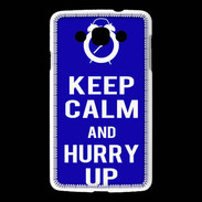 Coque LG L60 Keep Calm Hurry up Bleu