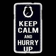 Coque LG L60 Keep Calm Hurry up Noir