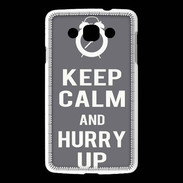 Coque LG L60 Keep Calm Hurry up Gris
