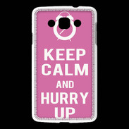 Coque LG L60 Keep Calm Hurry up Rose