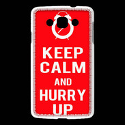 Coque LG L60 Keep Calm Hurry up Rouge