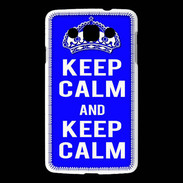 Coque LG L60 Keep Calm Bleu