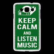 Coque LG L60 Keep Calm Listen music Vert