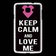 Coque LG L60 Keep Calm Love Noir