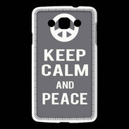 Coque LG L60 Keep Calm Peace Gris