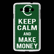 Coque LG L60 Keep Calm Make money Vert