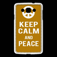 Coque LG L60 Keep Calm Peace Orange