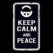 Coque LG L60 Keep Calm Peace Noir