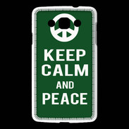 Coque LG L60 Keep Calm Peace Vert