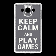 Coque LG L60 Keep Calm Play games Gris
