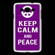 Coque LG L60 Keep Calm Peace Violet